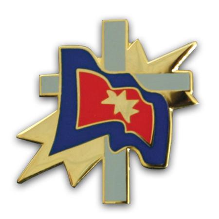 Brooch Cross SA Flag