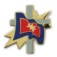 Brooch Cross SA Flag