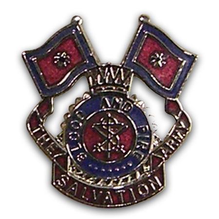 Lapel Pin Silv Flag Crest
