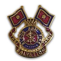 Lapel Pin Gold Flag Crest