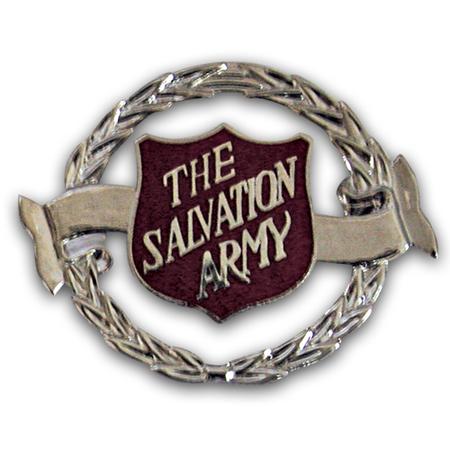 Wreath Pin Silver Shield