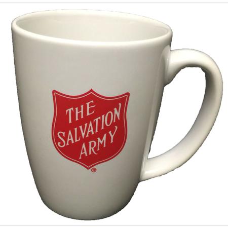 Mug White with Red Shield