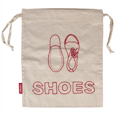Others Shoe Bag Black with Large Embroidery