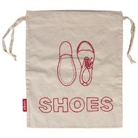 Others Shoe Bag Black with Large Embroidery