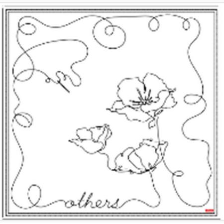 Others Scarf White Embroidery