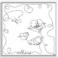Others Scarf White Embroidery