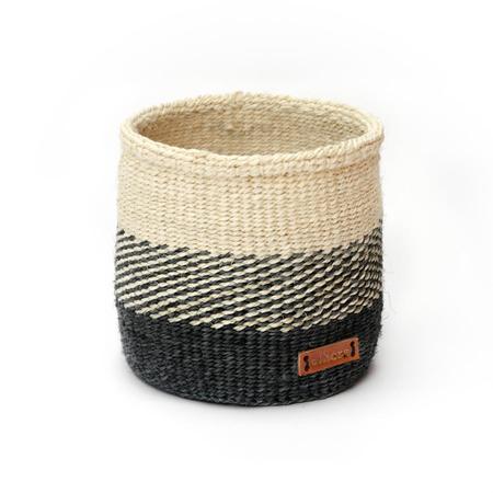Others Sisal Basket Black Medium
