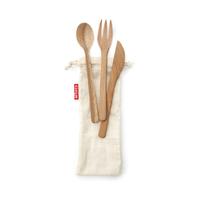 Others Wooden Cutlery Set of 3 With Bag