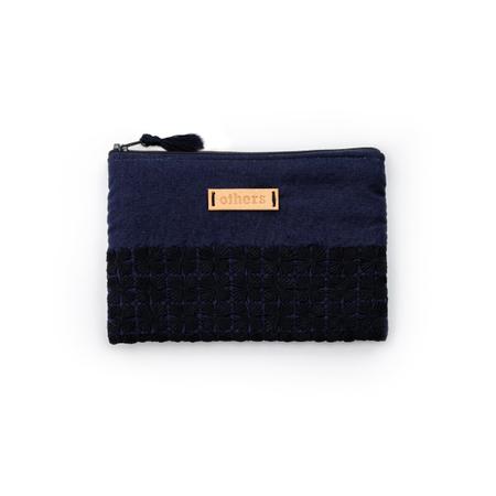 Others Embroidered Purse Medium Blue