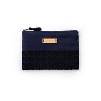 Others Embroidered Purse Medium Blue