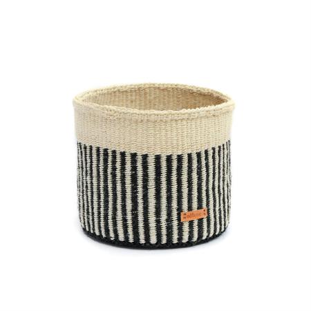 Others Sisal Basket Black/White Stripes