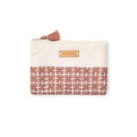 Others Embroidered Purse Medium Terracotta