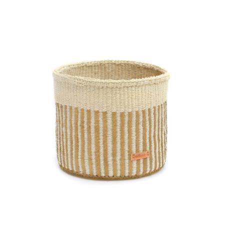 Others Sisal Basket Beige/White Stripes