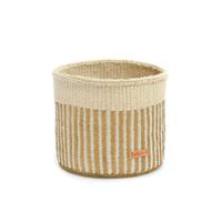 Others Sisal Basket Beige/White Stripes
