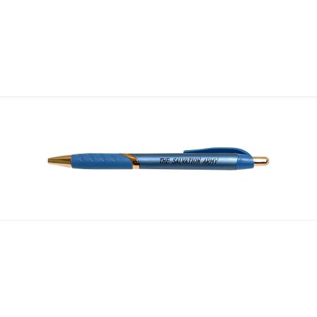 Pen Metallic Blue/Gold with TSA Script