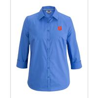 Shirt Ladies 3/4 Sleeve French Blue  Xl (Item #GFSHFB344)