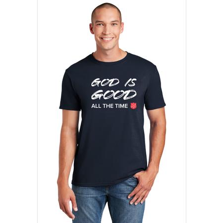 Tshirt God Is Good Navy Medium - Final Sale