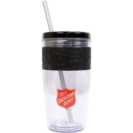 Tumbler/Straw Black with Shield