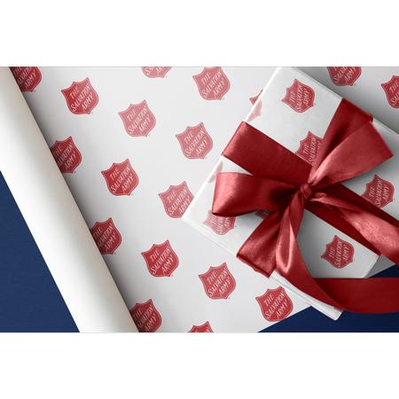 Wrapping Paper with Shield Pattern (White)