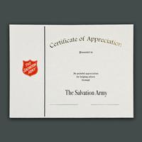 Certificate of Appreciation with raised Shield