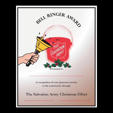 Bell Ringer Award Certificate With Bell