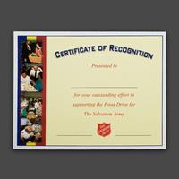 Food Drive Certificate With Photos