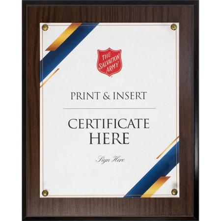 Plaque with Walnut Finsh