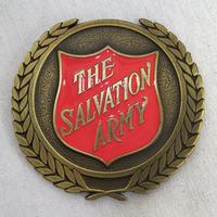 Red Shield Medallion 3in