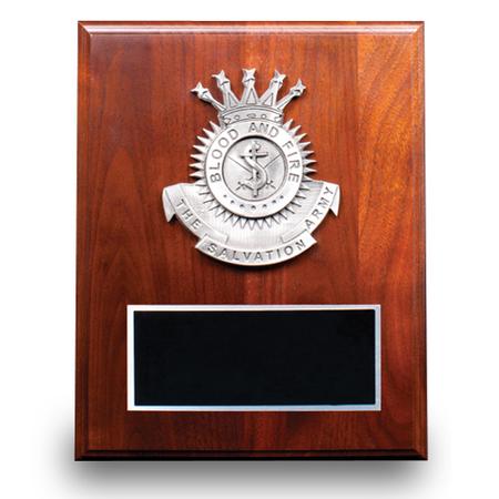 Plq Pewter Crest 8x10