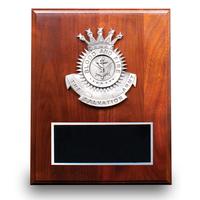 Plq Pewter Crest 8x10