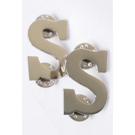 S Smooth Silver Finish Pair