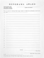Home League Honorama Award Application