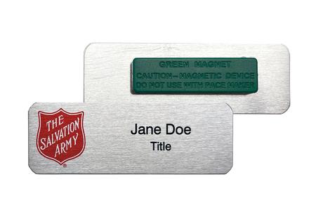 Name Badges- Silver/Magnetic Back
