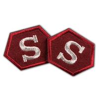 Officer Red Lapel S Small Pair