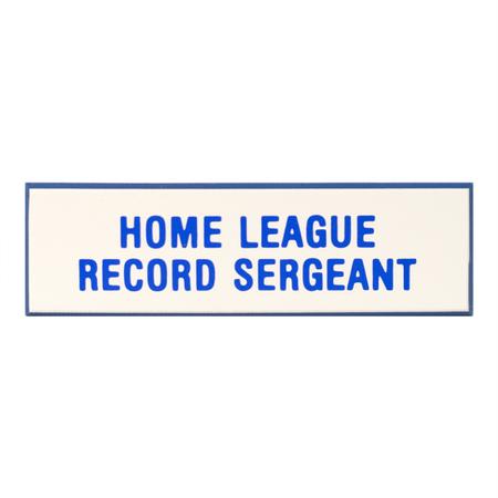 Home League Record Sgt