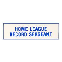 Home League Record Sgt