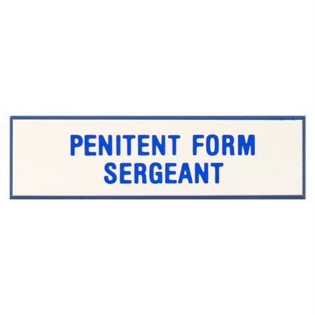 Penitent Form Sergeant