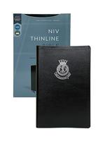 Bible NIV Black Leather Crest