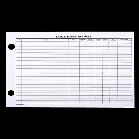 Roll Sheet Band Songster