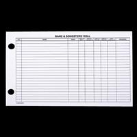 Roll Sheet Band Songster