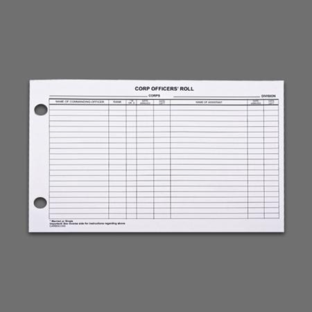 Roll Sheet Corps Officer