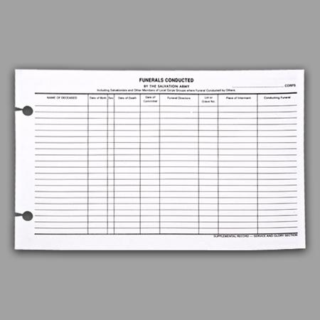 Roll Sheet Funerals Conduct