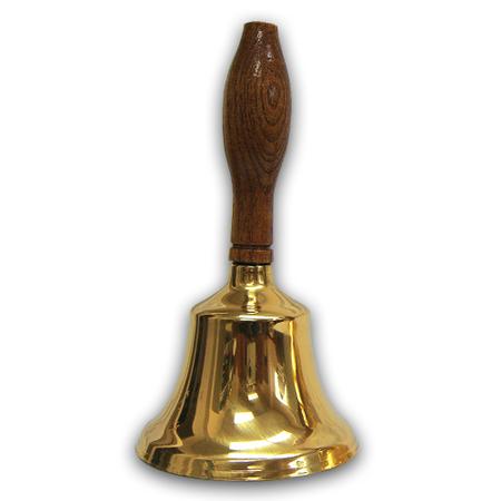 4HB Brass Handbell W Oak