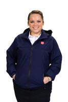 Women's Raincoat Navy with Shield