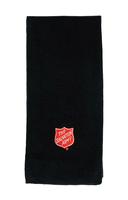 Scarf Black with Embroidered Shield