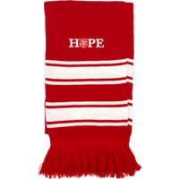 Scarf Red White Hope Fringed