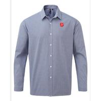 Gingham Navy Shirt Shield Men Md-discontinued (Item #UNSHGMNMD)