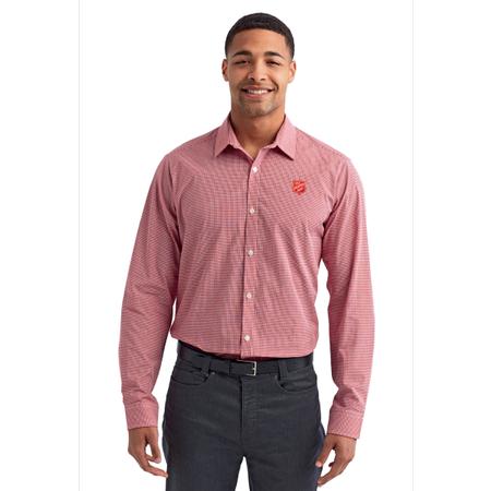 Gingham Red Shirt Shield Mens