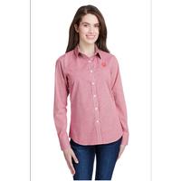 Gingham Red Shirt Shield Womens