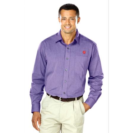 Shirt Plum With Shield Mens